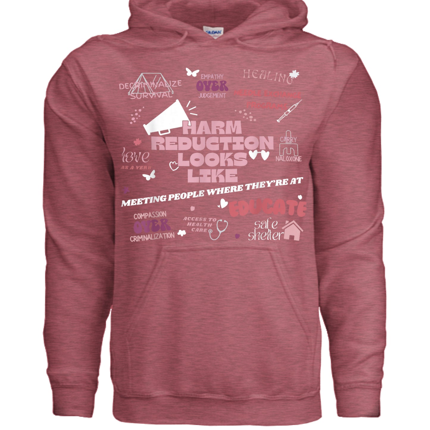 Heather Sport Scarlet Red - FRONT