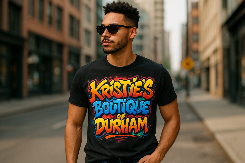Make the words on the shirt graffiti style